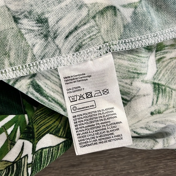 H&M divided bodycon palm leaf dress size 38 - Picture 4 of 4